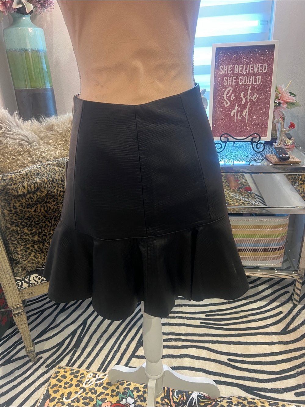 Rebecca Taylor Croc Leather Mini Skirt NWT 🏷️
Size 0